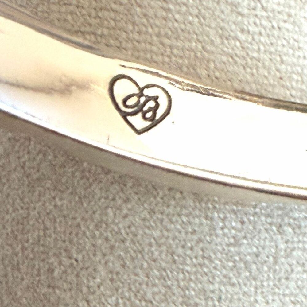 Brighton Silver-Plated Hinged Quote Bangle Bracelet - Picture 6 of 9